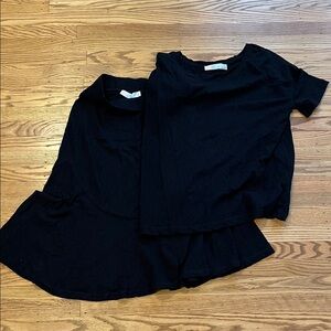 Women’s free people Black T-Shirt Set
